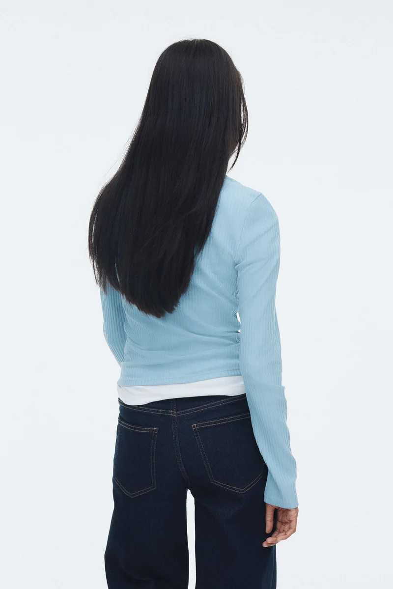 H&M Ribbed collared top