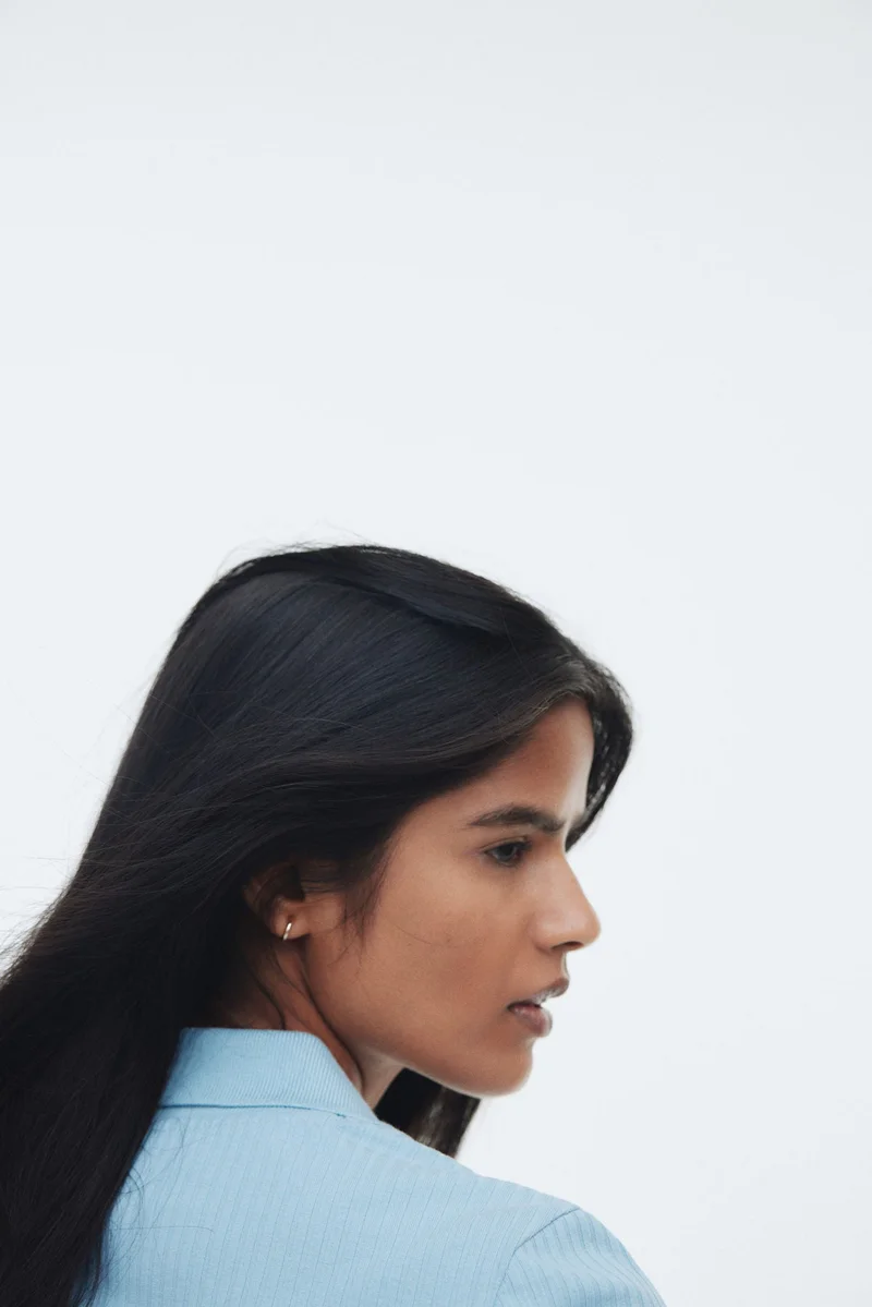 H&M Ribbed collared top