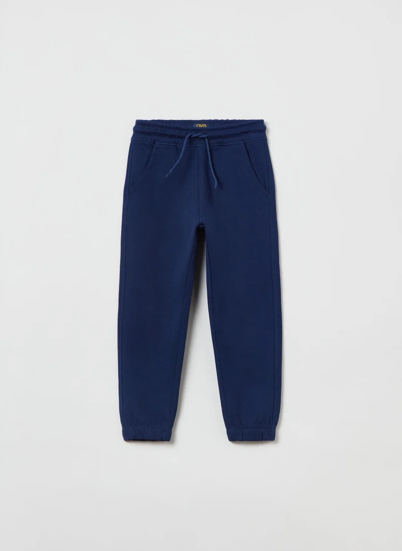 Ovs Plush joggers with drawstring