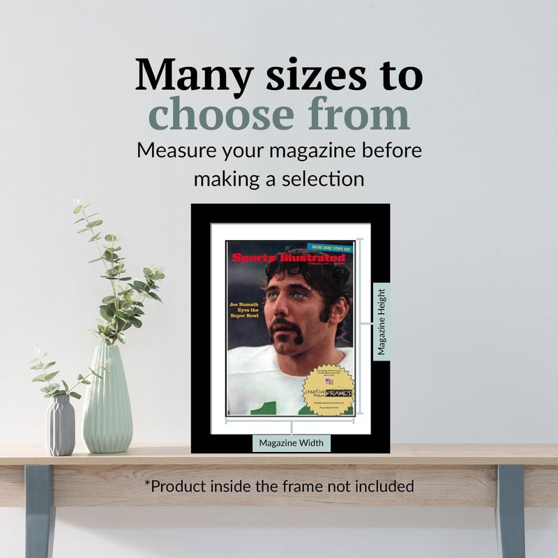 Creative Picture Frames 8.25" x 11" Sports Illustrated Magazine Display Frame, Suitable for Up to 1970 Collector's Edition Sports Magazines with Wall Mount & Easel, White Mat, 1 Count - Image 2