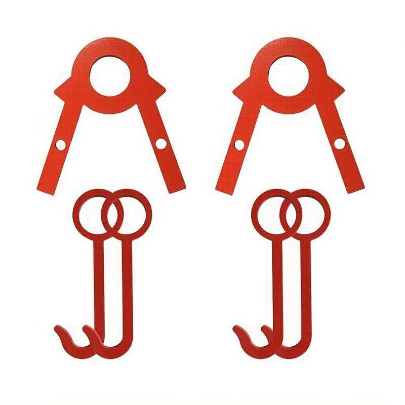 Orange Hooks Pipe Target Stand Gong Hanging Set Sturdy Durable Assembly - Image 2