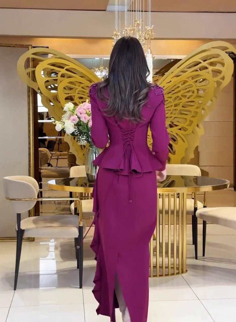 Shougu New Waist Cinching Top Fish Tail Skirt Suit Set  - Image 4