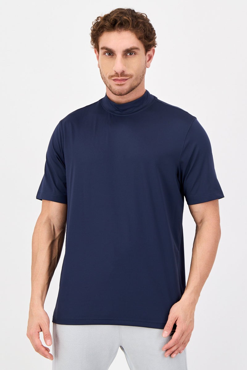 Greg Norman Men Sportswear Fit Short Sleeves Training T-Shirt, Navy - Image 1