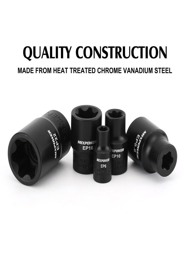 MIXPOWER 19PC External Torx Plus Socket Set 6 Point EP Socket Compatible with Tesla EP4-EP32 with 1/2'' 3/8'' 1/4'' Dr CR-V - Image 5