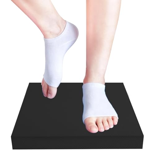 MBKHFLL Exercise Balance Pad，Balance Foam Mat for Physical Therapy Equipment & Strength Stability Training, Slip Resistant Foam Mat for Yoga, Pilates, Meditation，Gardening knee pads (black) - Image 1