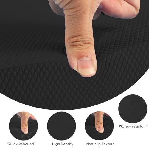 MBKHFLL Exercise Balance Pad，Balance Foam Mat for Physical Therapy Equipment & Strength Stability Training, Slip Resistant Foam Mat for Yoga, Pilates, Meditation，Gardening knee pads (black) - Image 3