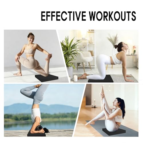 MBKHFLL Exercise Balance Pad，Balance Foam Mat for Physical Therapy Equipment & Strength Stability Training, Slip Resistant Foam Mat for Yoga, Pilates, Meditation，Gardening knee pads (black) - Image 5