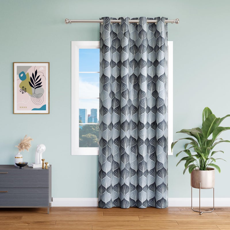 TOPDRAPES Window Curtain 5 feet Pc1 (Grey Colour) 5 L x 3.67 W Feet - Image 5