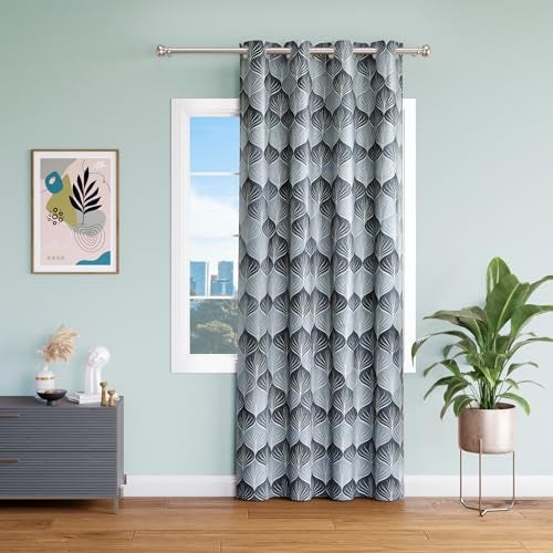 TOPDRAPES Window Curtain 5 feet Pc1 (Grey Colour) 5 L x 3.67 W Feet - Image 1