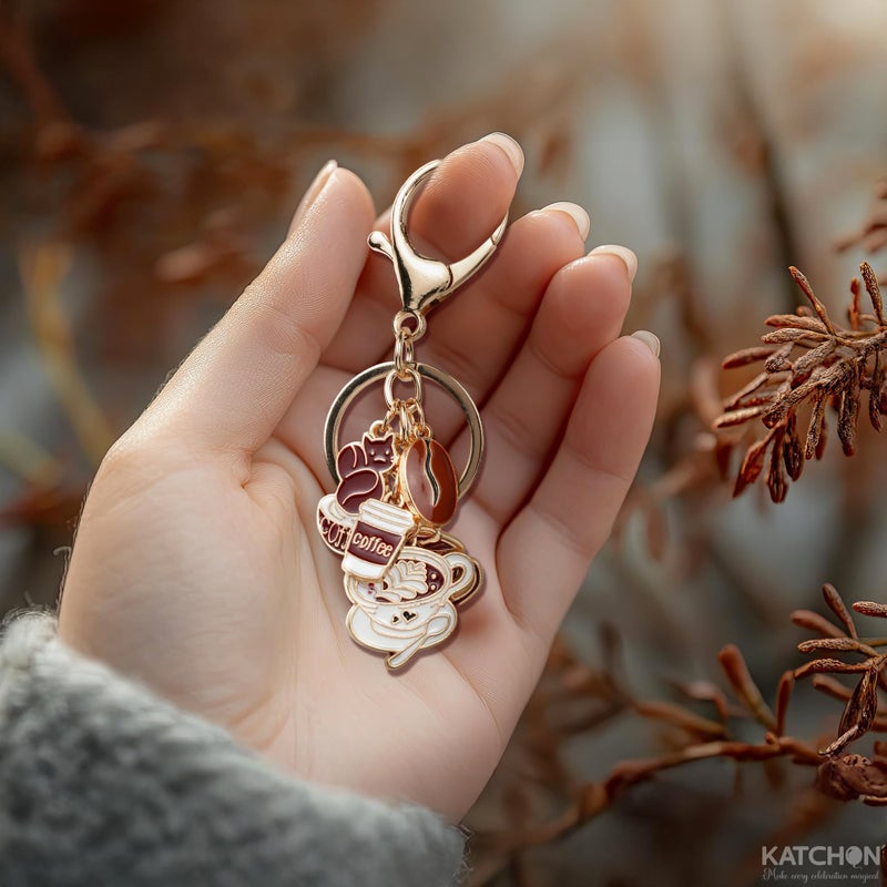 KatchOn, Coffee Lover Gifts for Women and Men | Keychain Accessories Gift for Coffee Lovers | Backpack Charms for Girls, Coworker Gifts, Cute Keychains for Women And Men | Birthday Gift for Her - Image 3