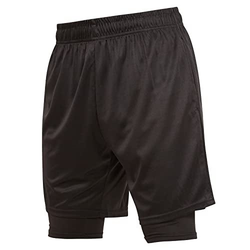 Ultra Performance 3 Pack Mens 2 in 1 Athletic Running Shorts 7 inch Inseam Workout Gym Compression Shorts for Men - Image 3