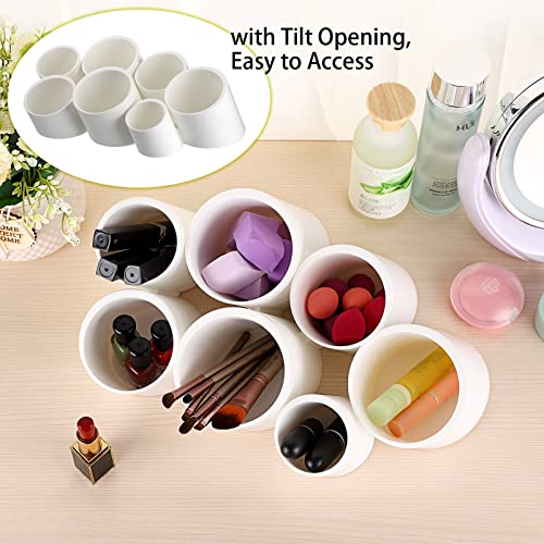 BTSKY Tilting Cylinder Creative Pen Holder, Pen Container, Brush Pot, Combination Desktop Storage Organizer Desk Decoration,Creative Cylinder Hanging Planter Holder Multifunctional Wall-Mounted - Image 2