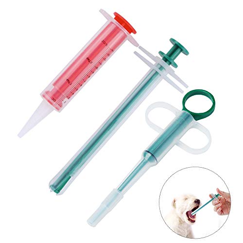 Yimaa 3 Pack Pet Pill Dispenser Dog Pill Gun Cat Pill Shooter Pill Applicator Tablet Capsule or Liquid Medical Feeding Tool Kit Syringes for Small Animals - Image 1