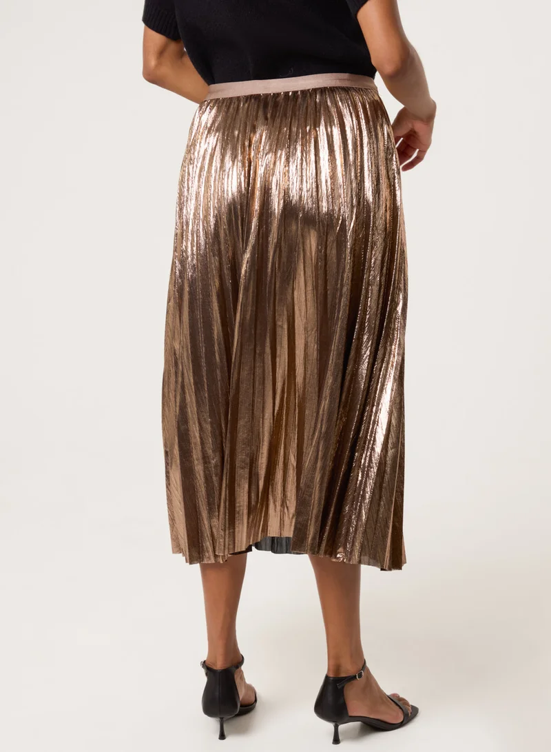 بلو فانيلا Metallic Pleated Tulle Skirt