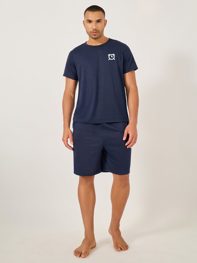 Styli Styli Unwind Slogan Front and Back Printed T-Shirt and Shorts Set  - Image 3