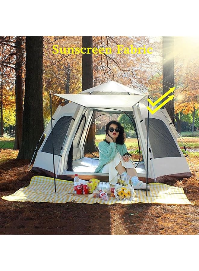 X spring Pop Up Family Camping Tent Uv Protection Waterproof Windproof Breathable Mesh 5 8 Person Automatic Tent With 2 Doors 5 Windows Instant For Camping Hiking - Image 5