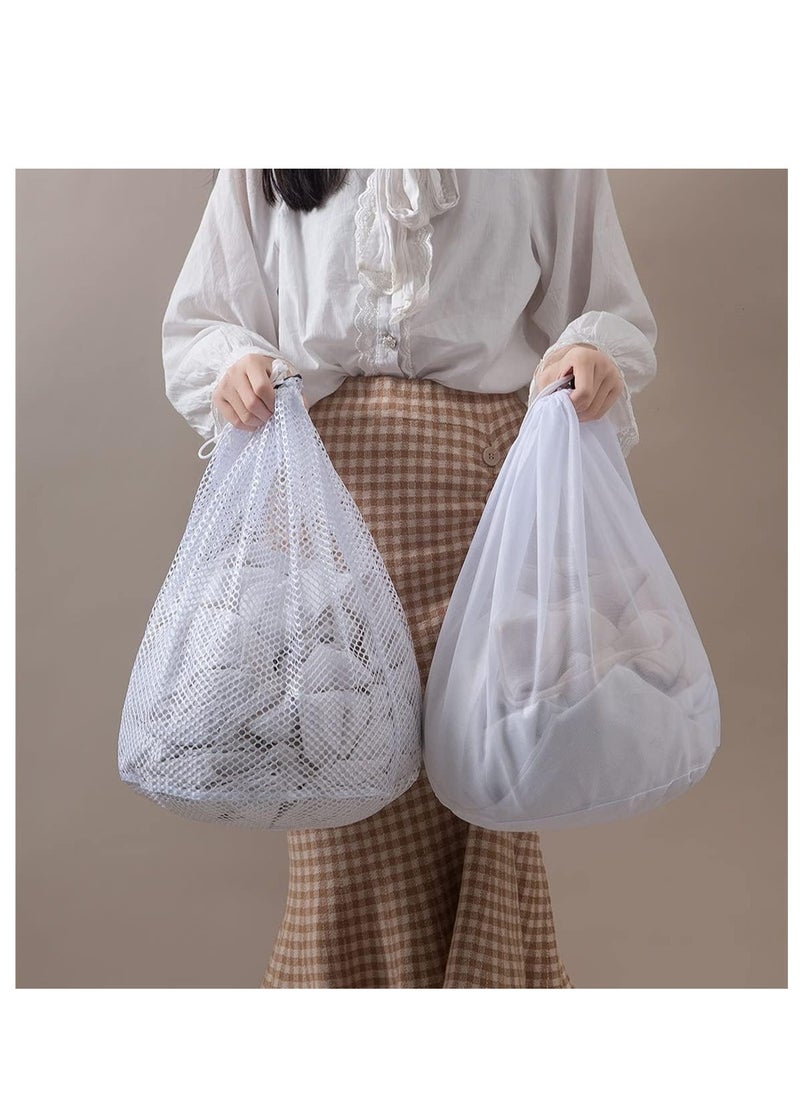 SYOSI - Mesh Laundry Bags Pack of 4 Durable Drawstring Laundry Washing Bags for Delicates Garments Lingerie Socks Bras and Baby Clothes (Coarse & Fine Mesh) - Image 1