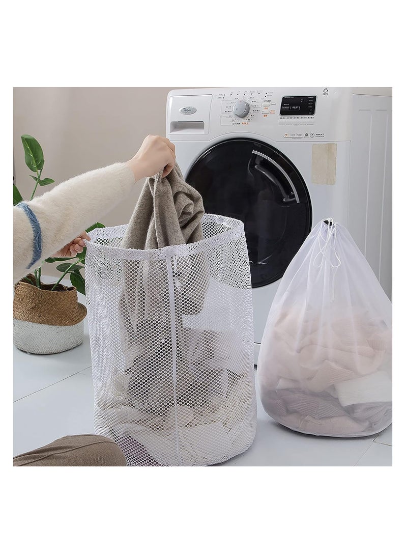 SYOSI - Mesh Laundry Bags Pack of 4 Durable Drawstring Laundry Washing Bags for Delicates Garments Lingerie Socks Bras and Baby Clothes (Coarse & Fine Mesh) - Image 1