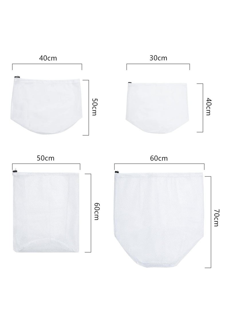 SYOSI - Mesh Laundry Bags Pack of 4 Durable Drawstring Laundry Washing Bags for Delicates Garments Lingerie Socks Bras and Baby Clothes (Coarse & Fine Mesh) - Image 1