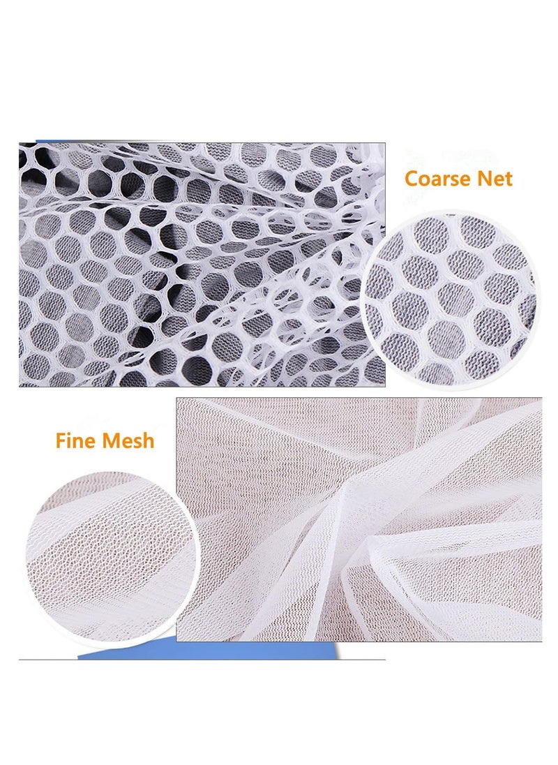 SYOSI - Mesh Laundry Bags Pack of 4 Durable Drawstring Laundry Washing Bags for Delicates Garments Lingerie Socks Bras and Baby Clothes (Coarse & Fine Mesh) - Image 1