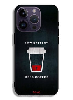 Tolwak Apple iPhone 14 Pro Protective Case Low Battery Need Coffee  - Image 2