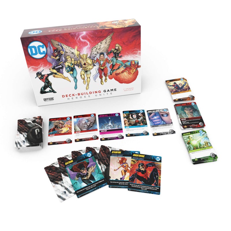 CRYPTOZOIC ENTERTAINMENT DC DeckBuilding Game Heroes Unite Play as Hawkman Nightwingand Bat Girl from the DC Multiverse Super Hero Board Game For 2 to 5 Players  Ages 15 - Image 3