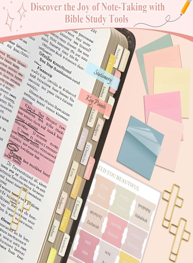 Flasoo 106 Pack Bible Study Supplies Journaling Kit for Women, Church Journal Note Taking Annotation Kit, Tabs and Highlighters Set with Pencil Case and More Bible Accessories Christian Gift - Image 5