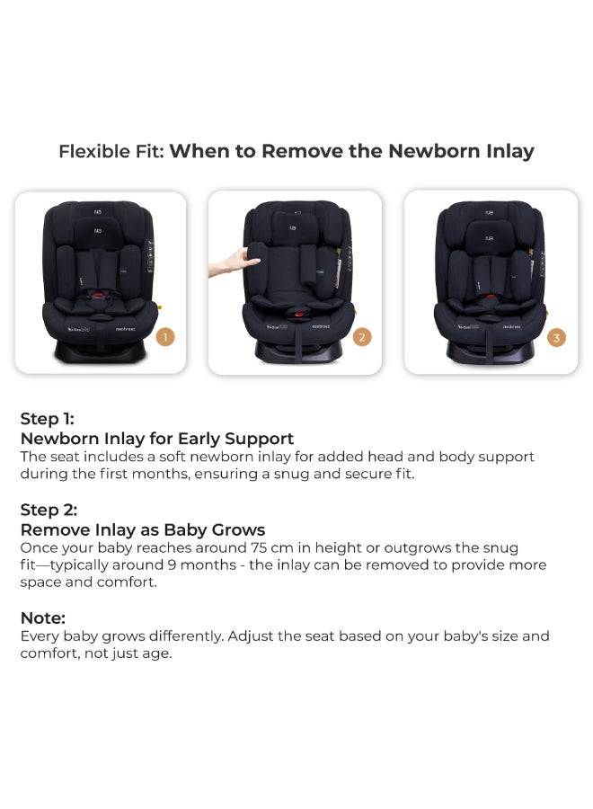 neobreez I-HEPTA All-in-1 Convertible Travel Car Seat for Baby, Toddler Child Girls Boys, i-Size, ECER129, Reclining&Adjustable Memory Foam, Lumbar&Reducing Cushion 0–36kg, 0–12Yrs, Group 0/1/2/3, 5-Point Harness - Image 4