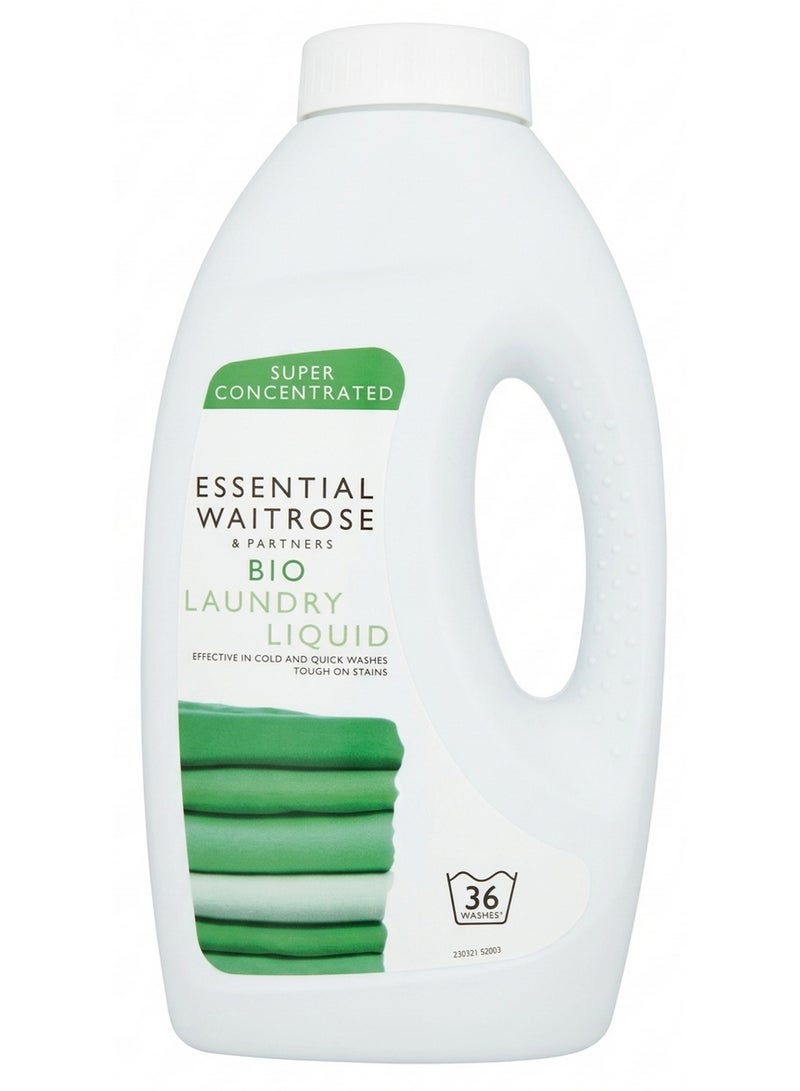 ESSENTIAL WAITROSE & PARTNERS Bio Laundry Liquid 36 Washes 900 ML - Image 1
