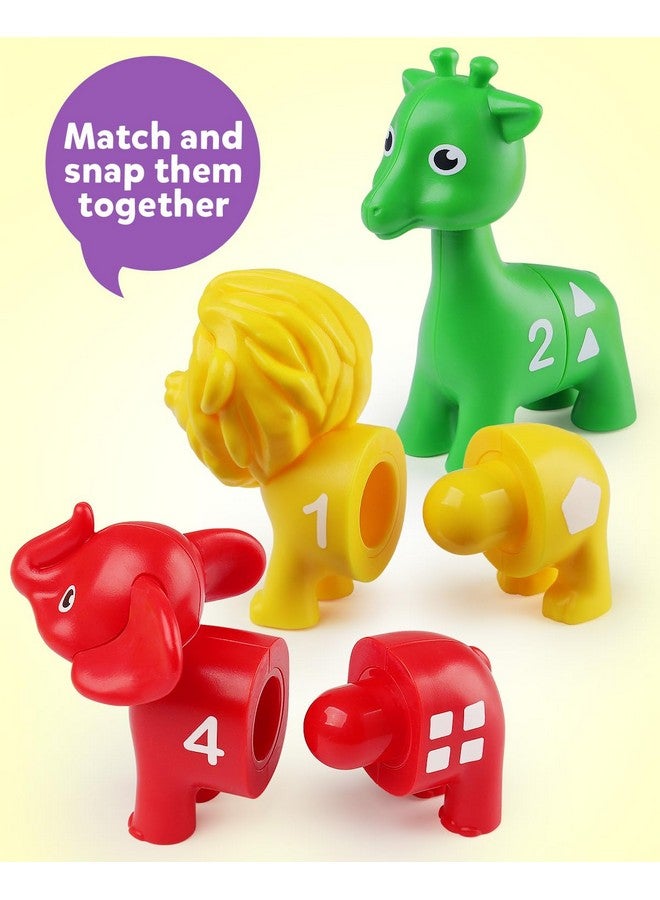 Coogam Number Matching Toy Set, 10pcs Double-Sided Animal Number Counting Game, Preschool Montessori Fine Motor Skill Mathematics Educational Toys for 3 4 5 Year - Image 3