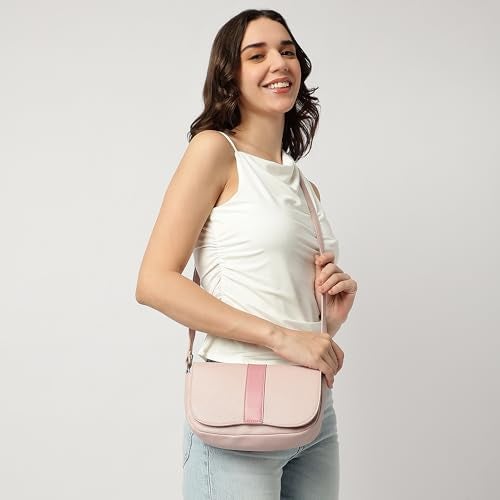 Fastrack On the Go Sling Bag for Women| Compact Crossbody with Magnetic Closure Flap, Adjustable Strap & Internal Zipper Pocket | Trendy Everyday Sling Bag for Women - Image 2