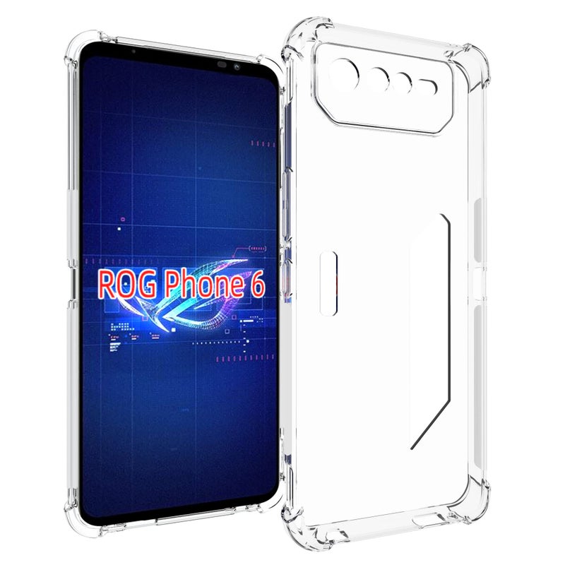 USTIYA Case for ASUS ROG Phone 6 Clear TPU Four Corners Protective Cover Transparent Soft funda - Image 3