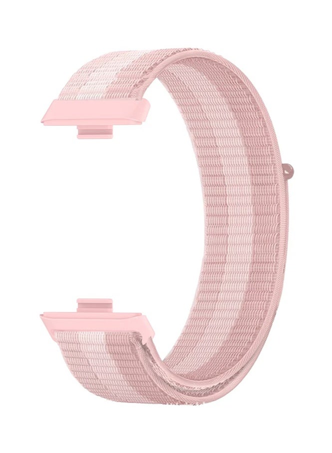 HL-Tech Nylon Band Suitable for Huawei Watch Fit 3/Fit 4/Fit 4 Pro Velcro Nylon Loop Strap Light pink - Image 2