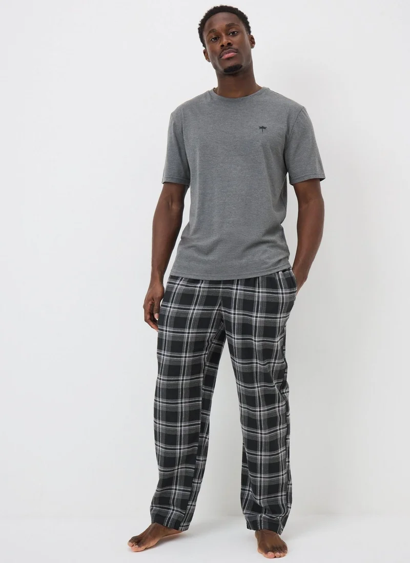 Matalan Grey Check Pyjama Set