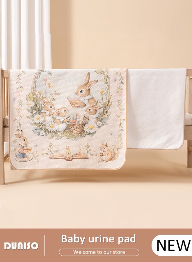 DUNISO وسادة سرير مائية للأطفال وسادات تسرب البول قابلة للغسل واقي مرتبة للأطفال وسادات تحتية قابلة لإعادة الاستخدام لتدريب الأطفال على استخدام المرحاض وسادة مائية للأطفال 80*100 سم - Image 1