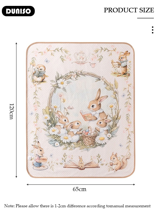 DUNISO وسادة سرير مائية للأطفال وسادات تسرب البول قابلة للغسل واقي مرتبة للأطفال وسادات تحتية قابلة لإعادة الاستخدام لتدريب الأطفال على استخدام المرحاض وسادة مائية للأطفال 80*100 سم - Image 2