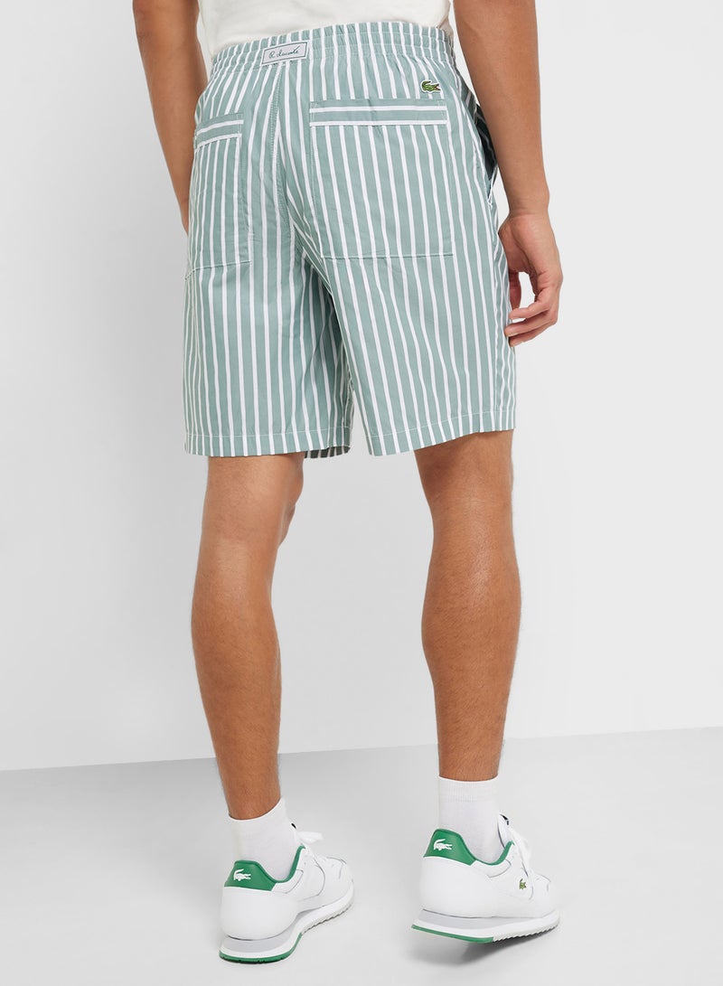 لاكوست شورت مخطط بقصة مريحة - Image 3