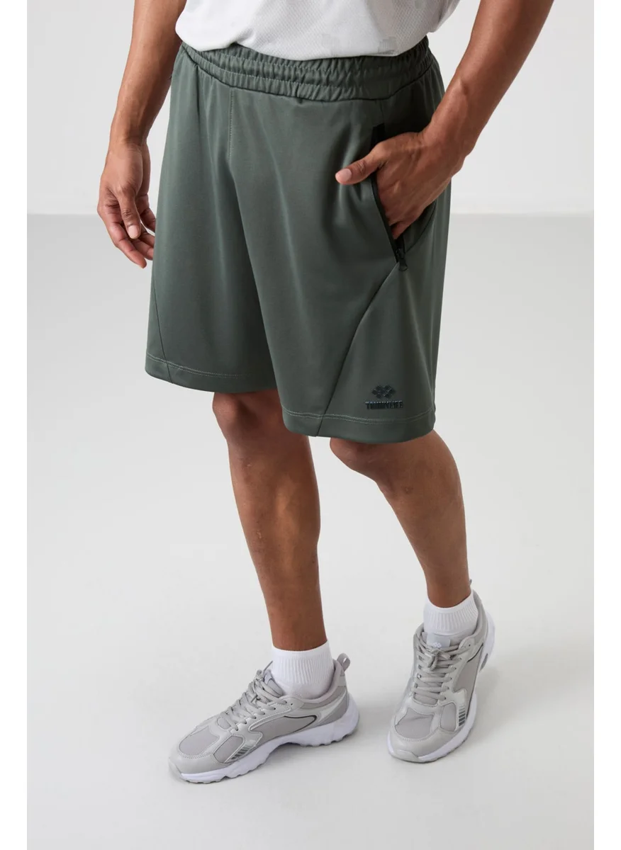 Tommy Life Khaki Polyester Thick Soft Comfort Fit Men's Shorts - 81273