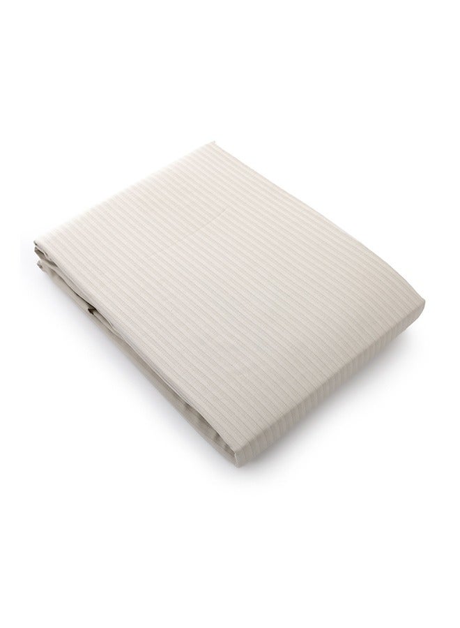 MEHALLA MEHALLA Fitted Sheet Set - Satin Stripe 4mm - King Light Grey-100% Egyptian cotton  - Image 3