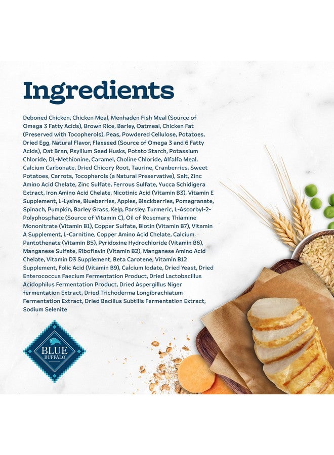 Blue Buffalo Tastefuls Adult Hairball Care Dry Cat Food, Made in the USA with Natural Ingredients, Chicken & Brown Rice Recipe, 3-lb. Bag - Image 4