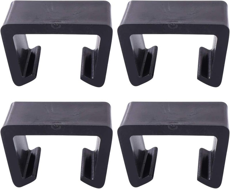 VOSAREA 4Pcs Rattan Made Chair Fastener Clips Sturdy Sofa Clip for Easy Installation for Living Bedroom Office Furniture Support Black - Image 1