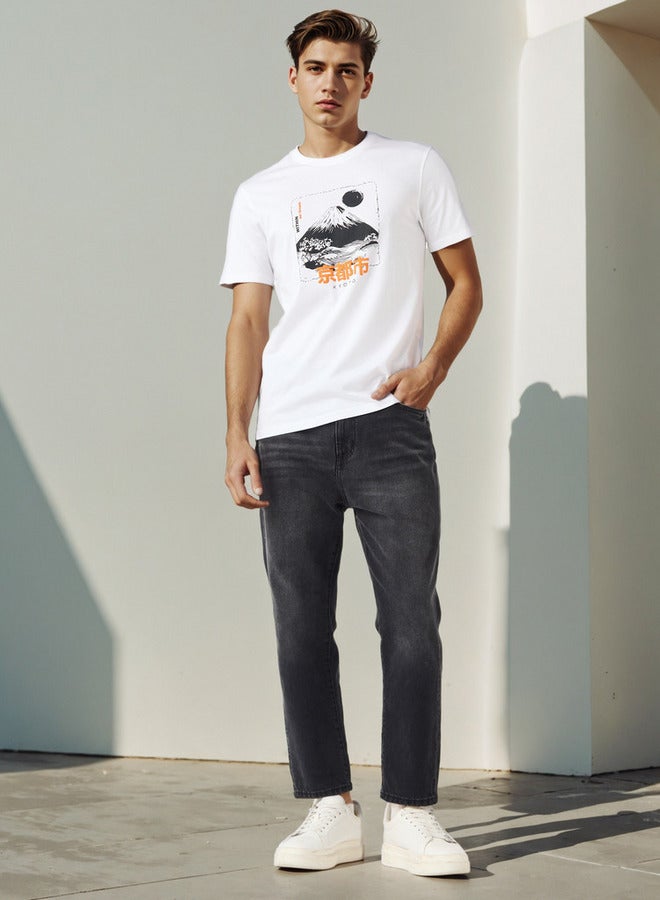 Splash FAV Graphic Print Crew Neck T-shirt - Image 1