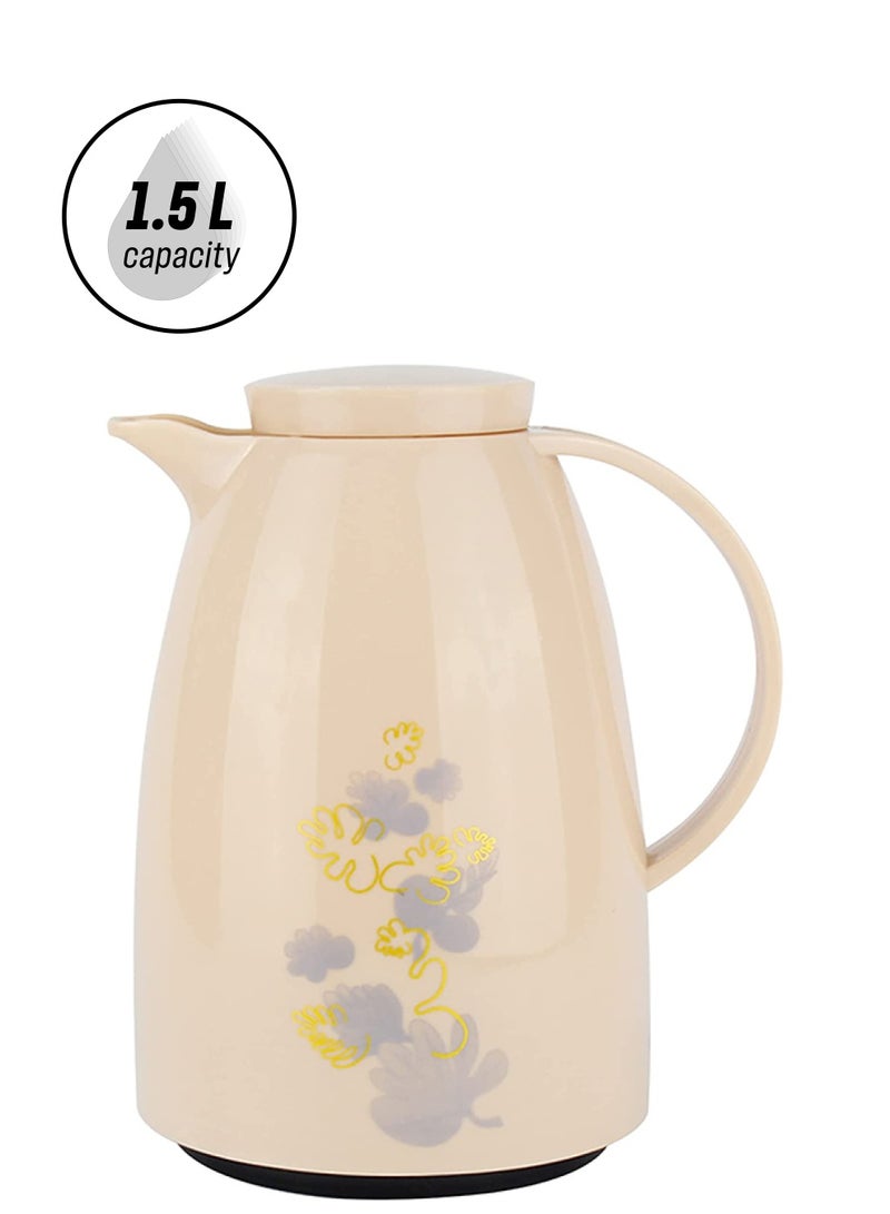 BLACKSTONE Vacuum Flask Leak Proof Thermos Jug Keeps Beverages Hot Cream C2615 1.5 L