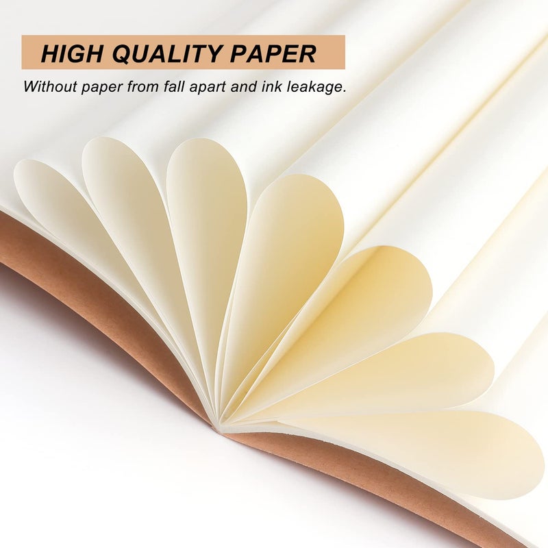 ZZTX 4 Pack Blank Kraft Notebooks, Blank Paper Sketchbooks for Drawing Doodling Writing,Travel Journal Set, A5, 36 Pages, 8.3â€ X 5.5â€ - Image 4