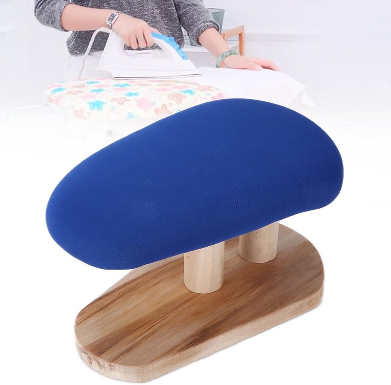 klarako Tabletop Ironing Board, Portable Small Ironing Board with Heat Resistant Cover & Wood Leg, Space Saving Rounded Mini Ironing Board for Home, Travel, Sewing, Craft Room (Square - Image 3