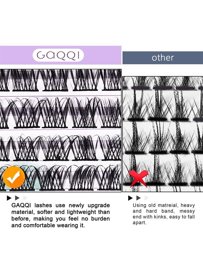GAQQI Lash Clusters, C Curl 168 Clusters False Eyelash, Individual Lashes Soft and Lightweight Only 12MM Length, Reusable Cluster Lashes(GQ03,12mm, C Curl) - Image 2