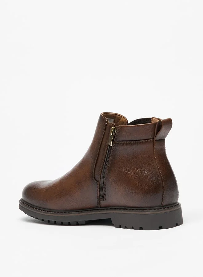 LBL by Shoexpress Men's Textured Slip-On Chelsea Boots