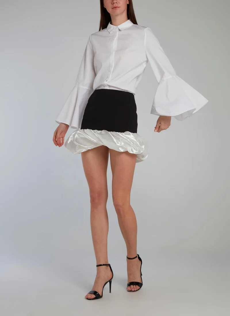 دالود Contrast Bubble Hem Mini Skirt