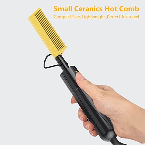 DAN Technology hot Comb Electric for Wigs,450℉Small hot Comb for Edges,Low and high Temperatures, Hair straightening Comb for Black Hair,Portable & Dual Voltage for Travel & Home… - Image 2