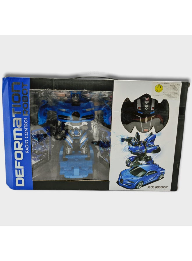 Transformable Control Robot, Blue Car Transforms into Robot, Remote Control Toy - Image 2